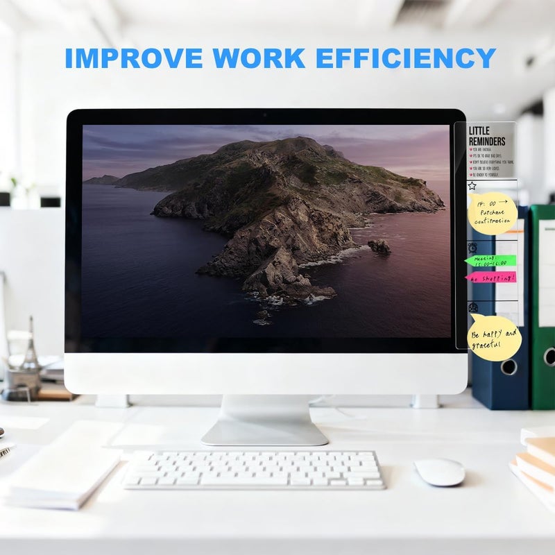 HTBIG Computer Monitor Memo Board Little Reminders Logo Decor Monitor Message Board Sticky Notes Office Desk Accessories Gifts for Friends Family Members and Colleagues - Image 2